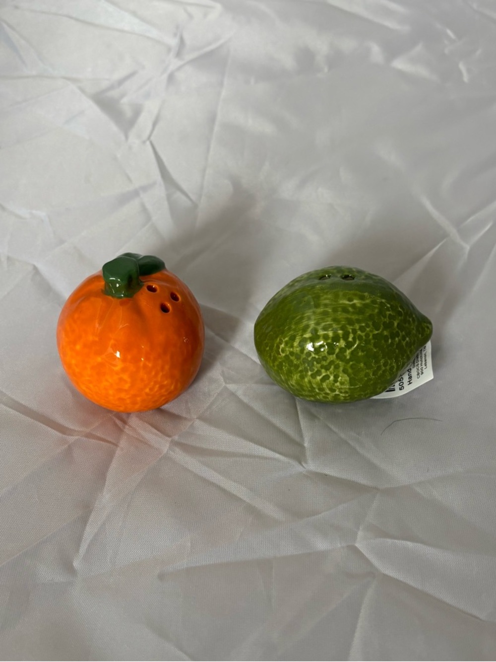 Cracker Barrel Orange and Lime Citrus Salt & Pepper Shaker Set